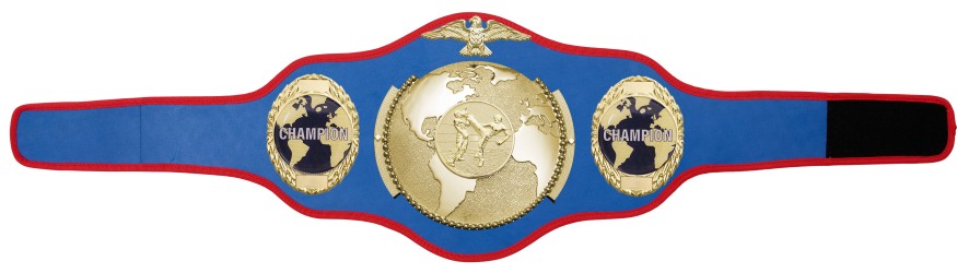 KICKBOXING CHAMPIONSHIP BELT PRO018/KBOG/WLDCHMP/G IN 6 COLOURS